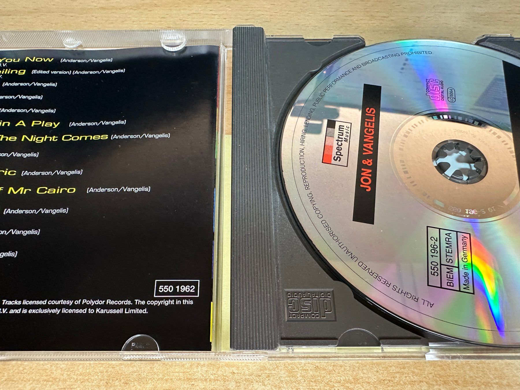 CD: W1 Jon & Vangelis – Chronicles – Usato da Rikon im Tösstal venduto da Alpenmutz 2