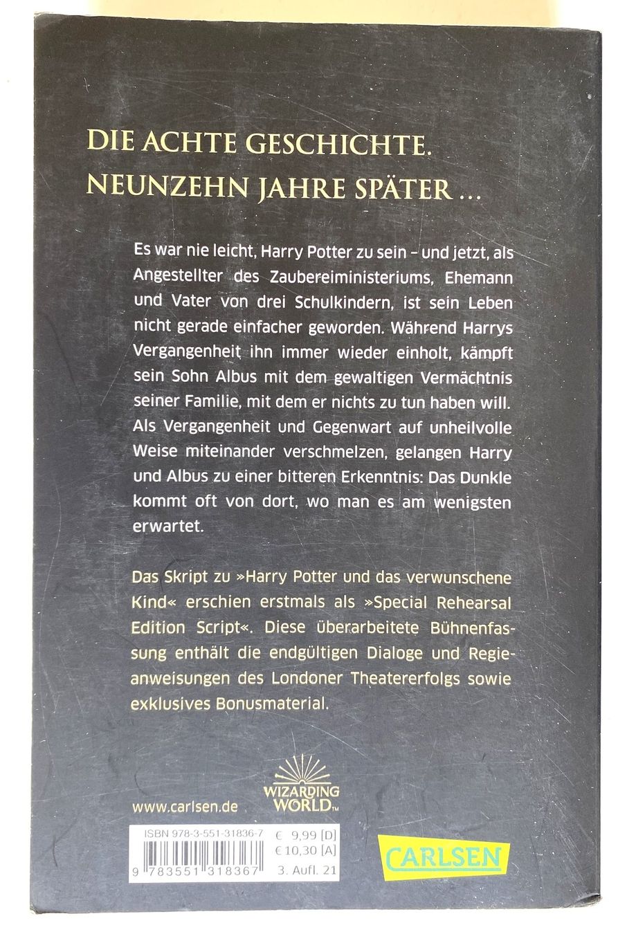 Libri: HARRY POTTER - und das verwunschene Kind – Nuovo (secondo la descrizione) da Hünenberg venduto da Ecila 1