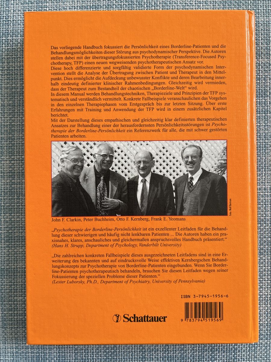 Libri: Clarkin, Yeomans, Kernberg: Borderline-Persönlichkeit 59 – Nuovo (secondo la descrizione) da Schaffhausen venduto da azo_k6th 1