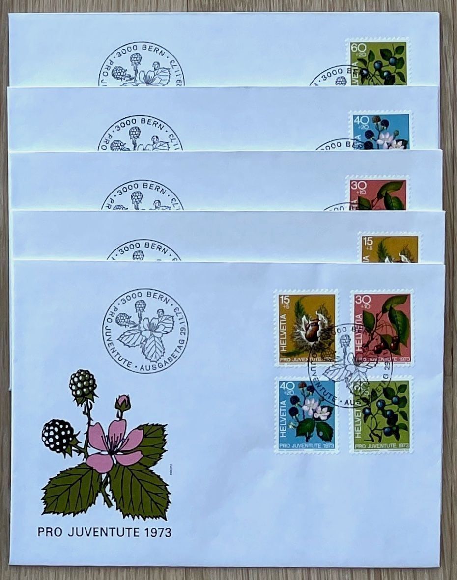 Alle Briefmarken: Pro Juventute 1973 FDC Satz und einzel – Neu (gemäss Beschreibung) aus Zürich von Marfe1