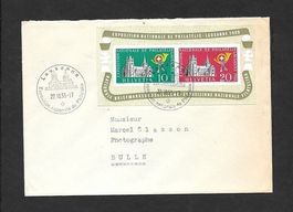 Sonderbrief Gedenkblock W35 Sonderstempel S. 397 22.10.1955