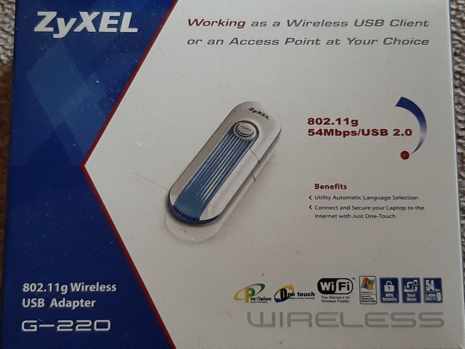 Modem & Router: ZYXEL wireless usb adapter G-220 – Nuovo e nell'imballaggio originale da Porza venduto da ulletta1