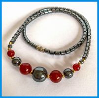 AUSVERKAUF KETTE STEINKETTE EDELSTEINKETTE HÄMATIT KARNEOL