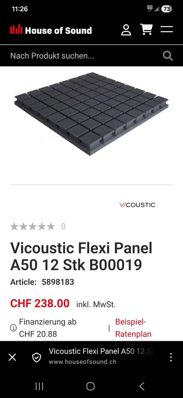 Altri accessori: Akustik Schaumstoff Platten – Usato da obernau venduto da carex02 5