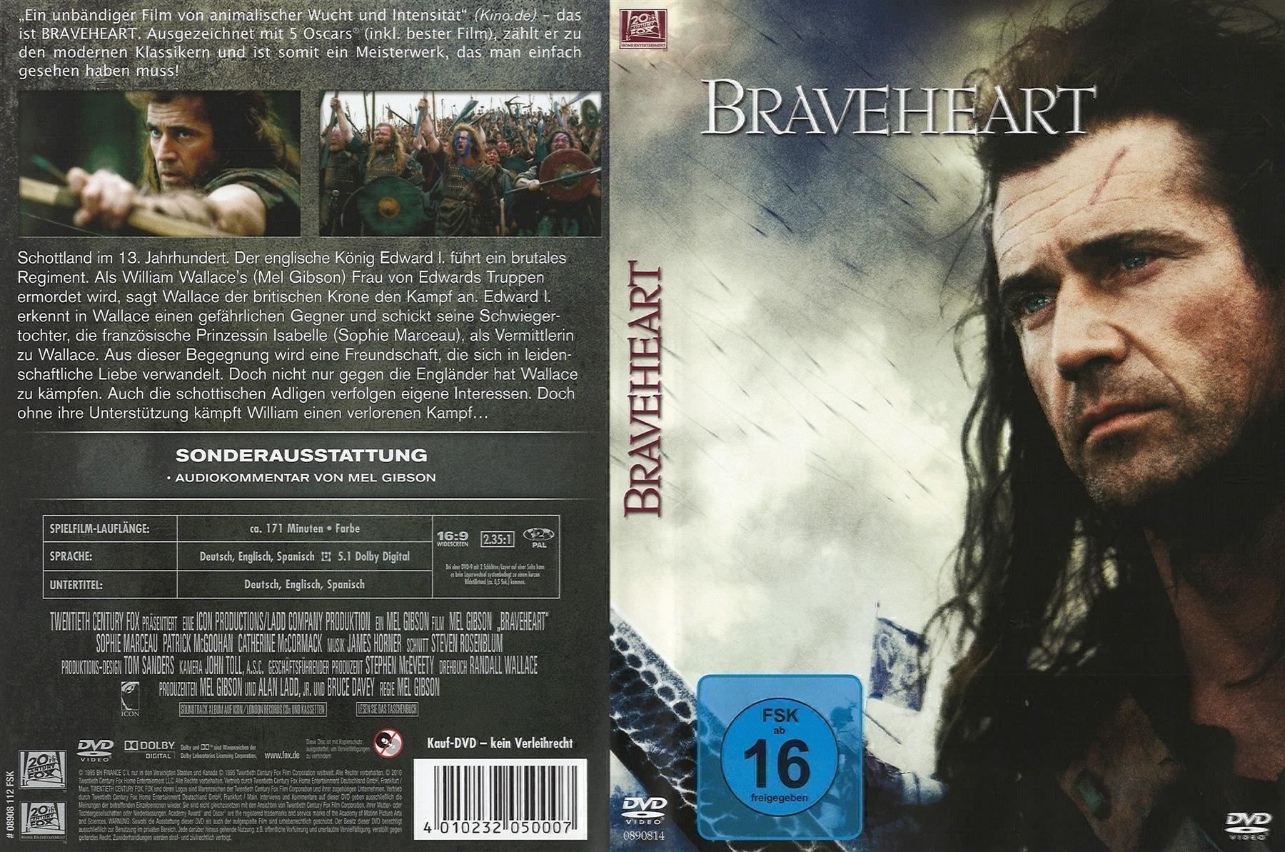 Tutti i DVDs: BRAVEHEART - DVD – Usato da Basel venduto da verano1000