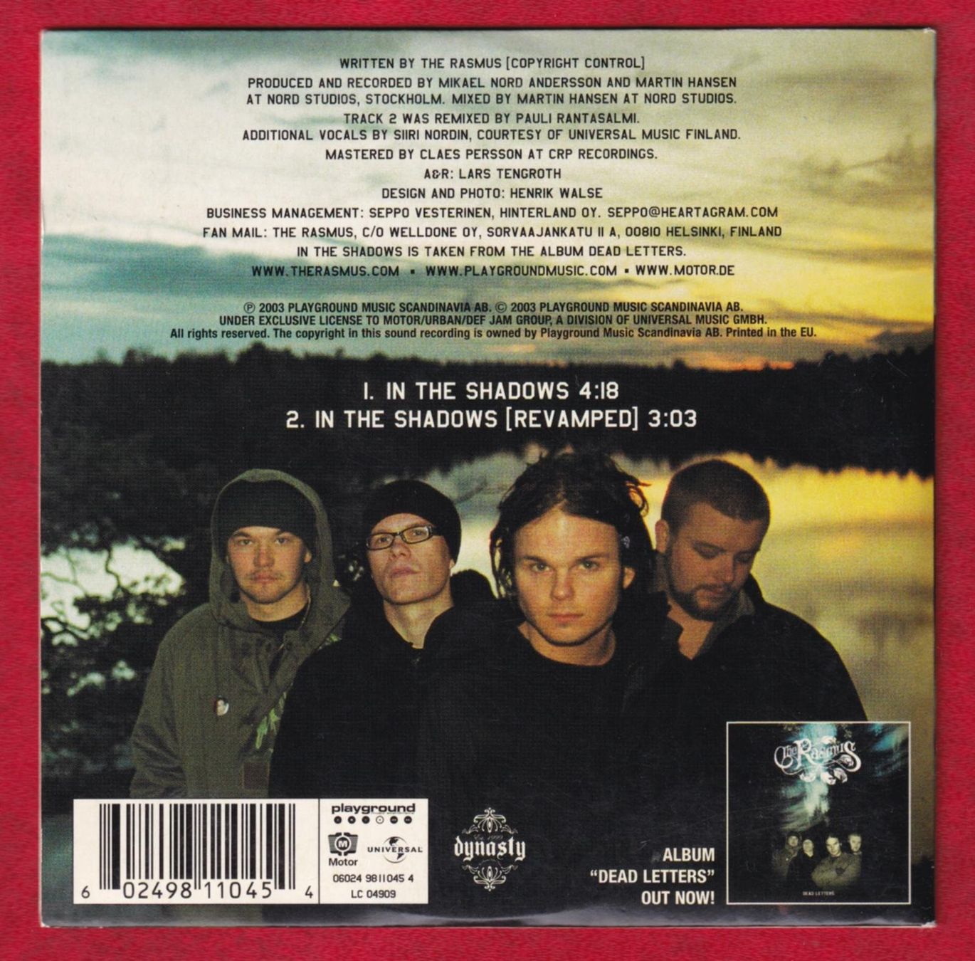 CD: The Rasmus - In The Shadows (CD-Single) – Usato da Zürich venduto da Pfluftl2000 1