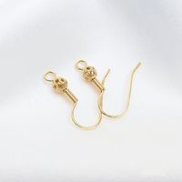 Ohrbügel für Ohrringe mit Kugel – Farbe 14K Gold (10 Stk.)