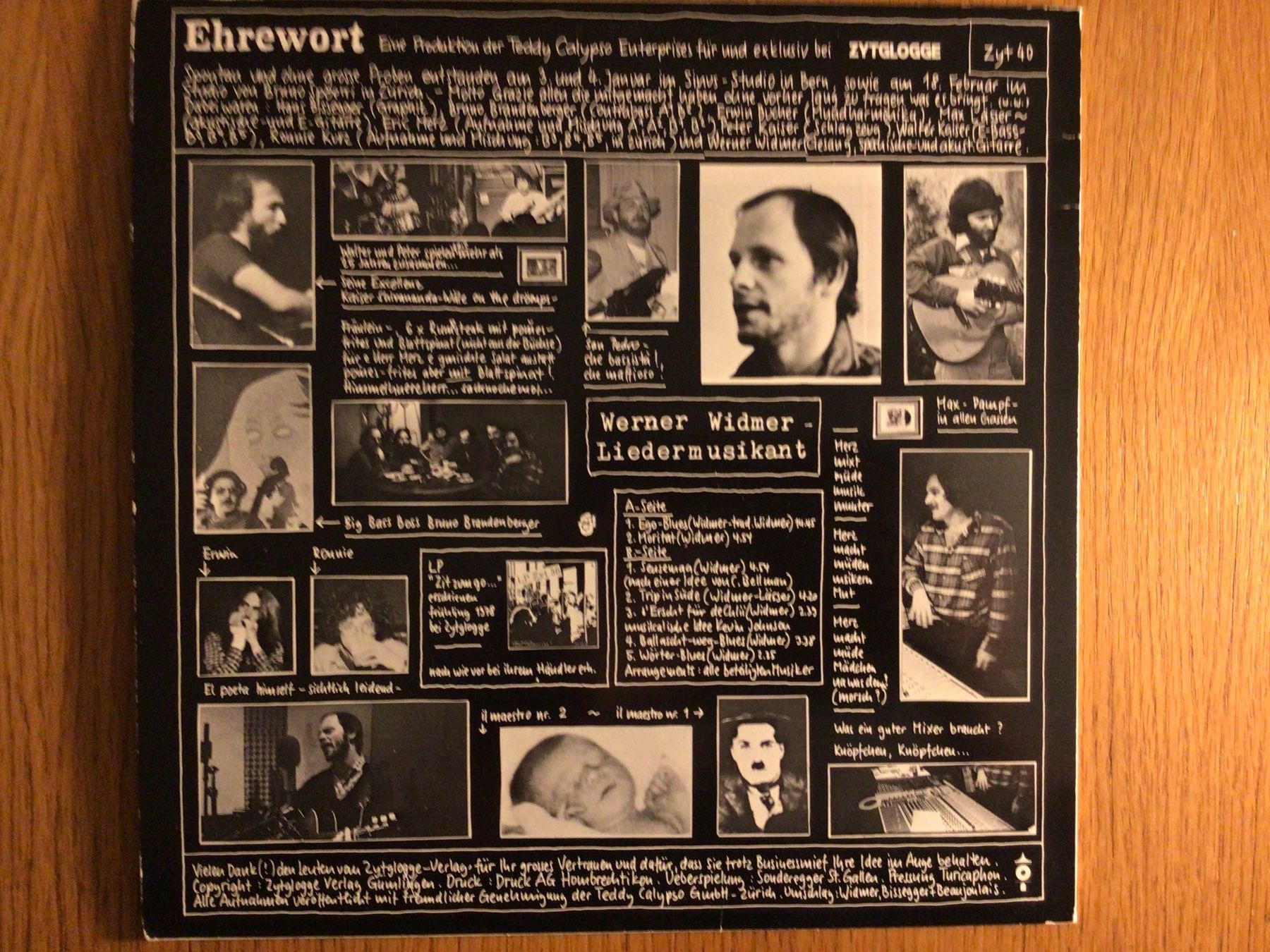 Schallplatten: WERNER WIDMER, Ehrewort, LP, 1979 – Gebraucht aus Steinach von Quarkie 1
