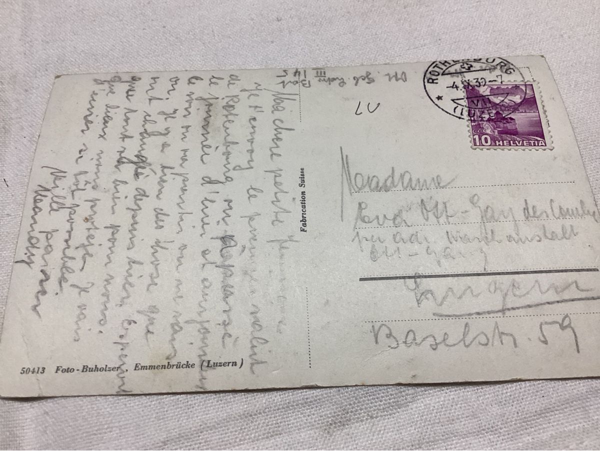 Cartoline postali: Rothenburg 1939 – Usato da Luc (Ayent) venduto da Rebouille 1