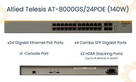 Allied Telesis AT-8000GS/24POE (140W)