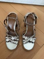 Sandalen See by chloe,  goldfarben, Gr. 38, ungetragen