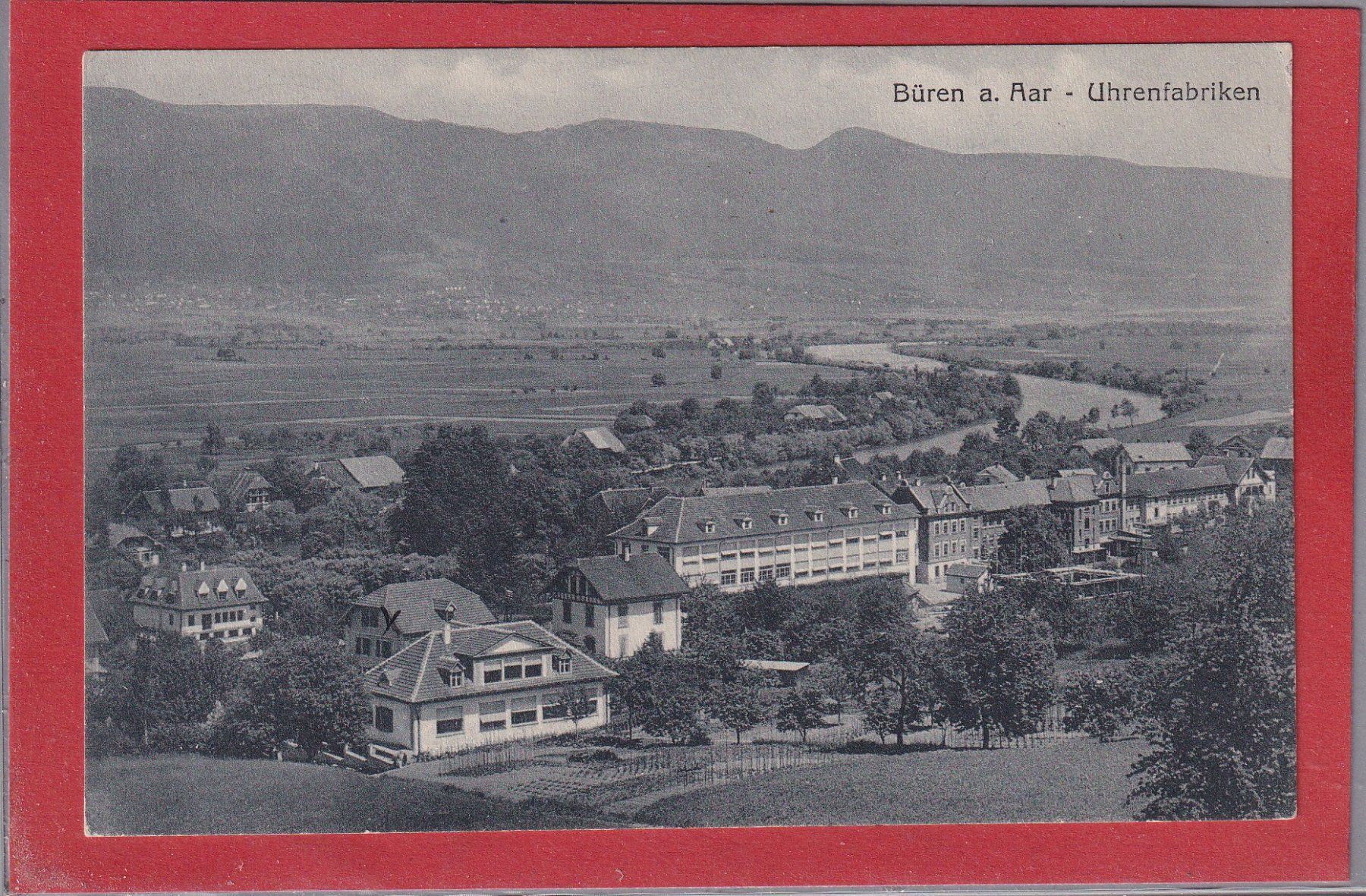 Cartoline postali: Büren a. Aar - Uhrenfabriken - 1924 – Usato da Orvin venduto da Pyaeschli