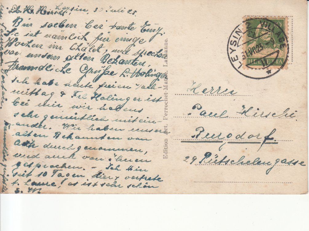 Cartoline postali: Leysin 1923 – Usato da Bürglen TG venduto da StampGraf 1