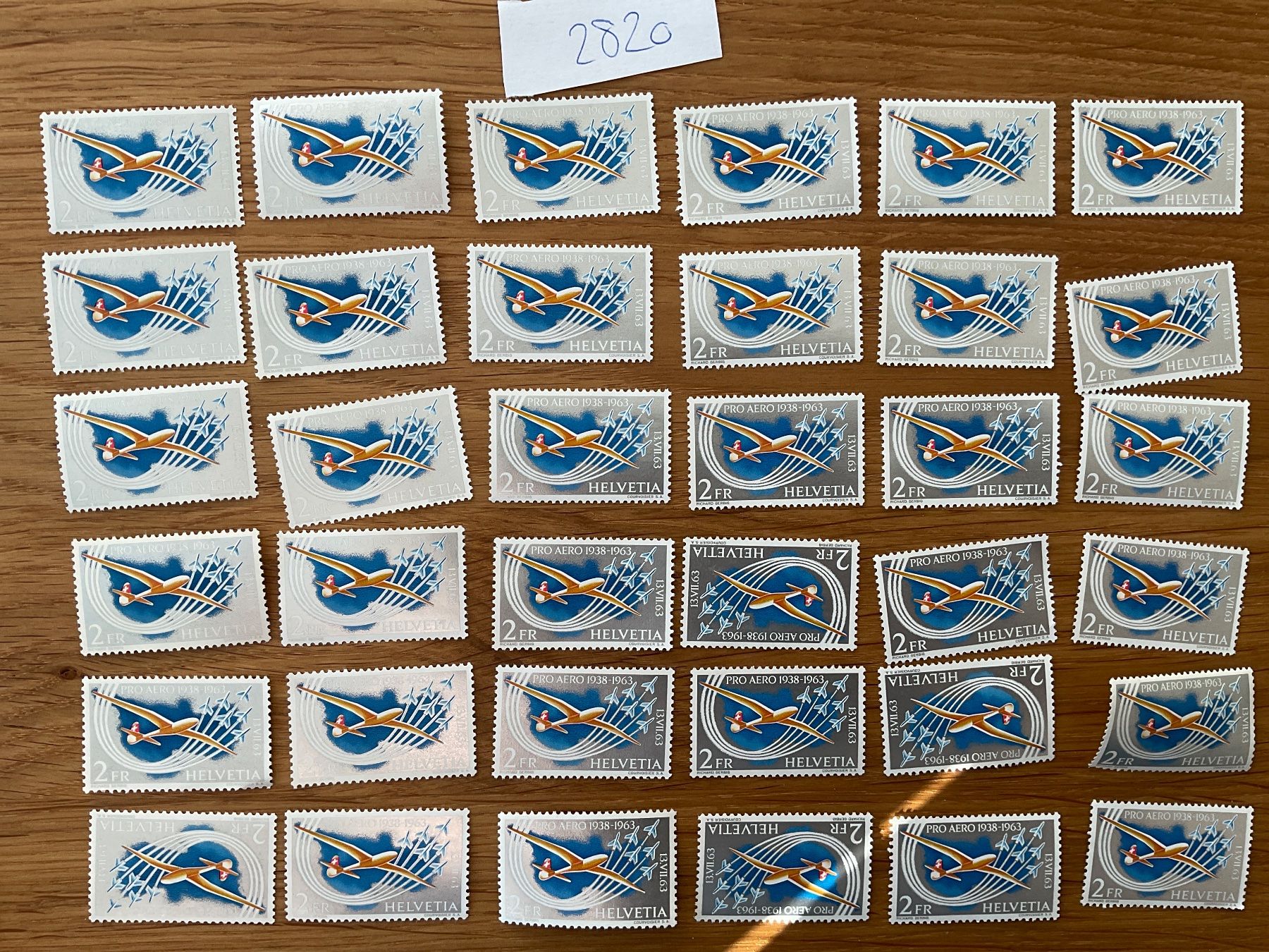 Tutti i francobolli: 72Fr Flugpost Frankaturware postfrisch ungestempelt Schweiz – Nuovo (secondo la descrizione) da Wil SG venduto da Chefsugus