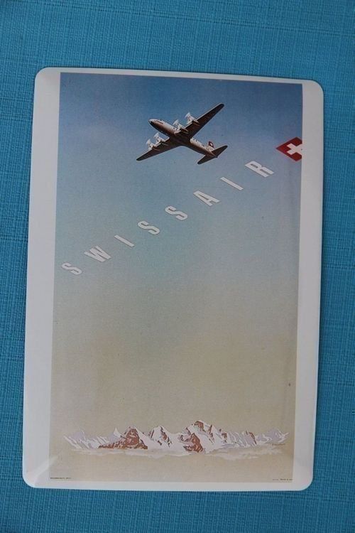 Cartoline postali: Swissair, Blechpostkarten, 4 Stück, neu – Nuovo (secondo la descrizione) da Nesselnbach venduto da ubourson 4