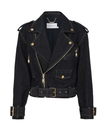 Tolle Zimmermann Jeansjacke Crush gr 0 Bikerjacke