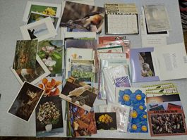Restposten mit Karten, Postkarten, Schreibpapier