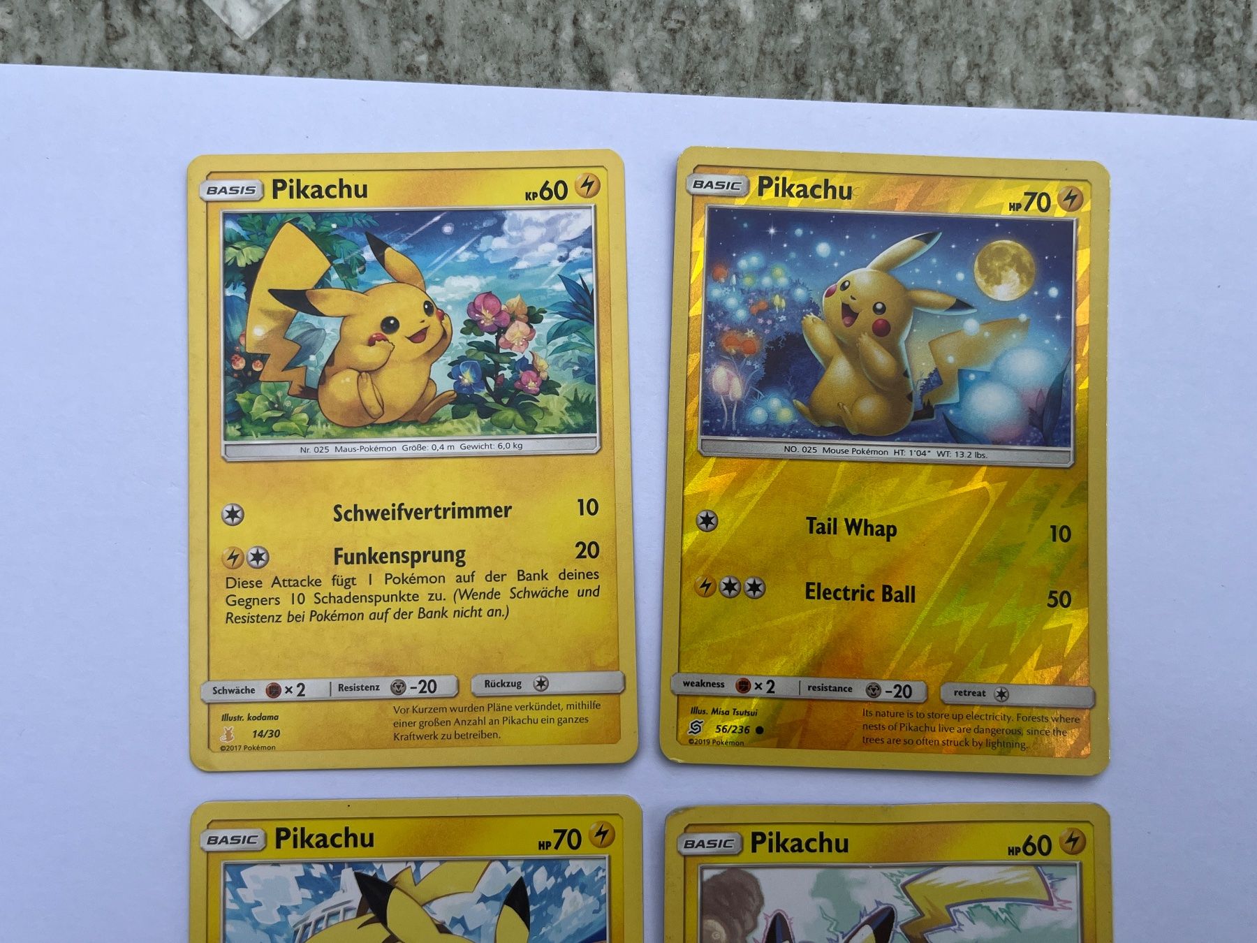 Pokémon Carte collezionabili: 4x Pokemon pikachu Karten – Usato da Winterthur venduto da Wusa01 2