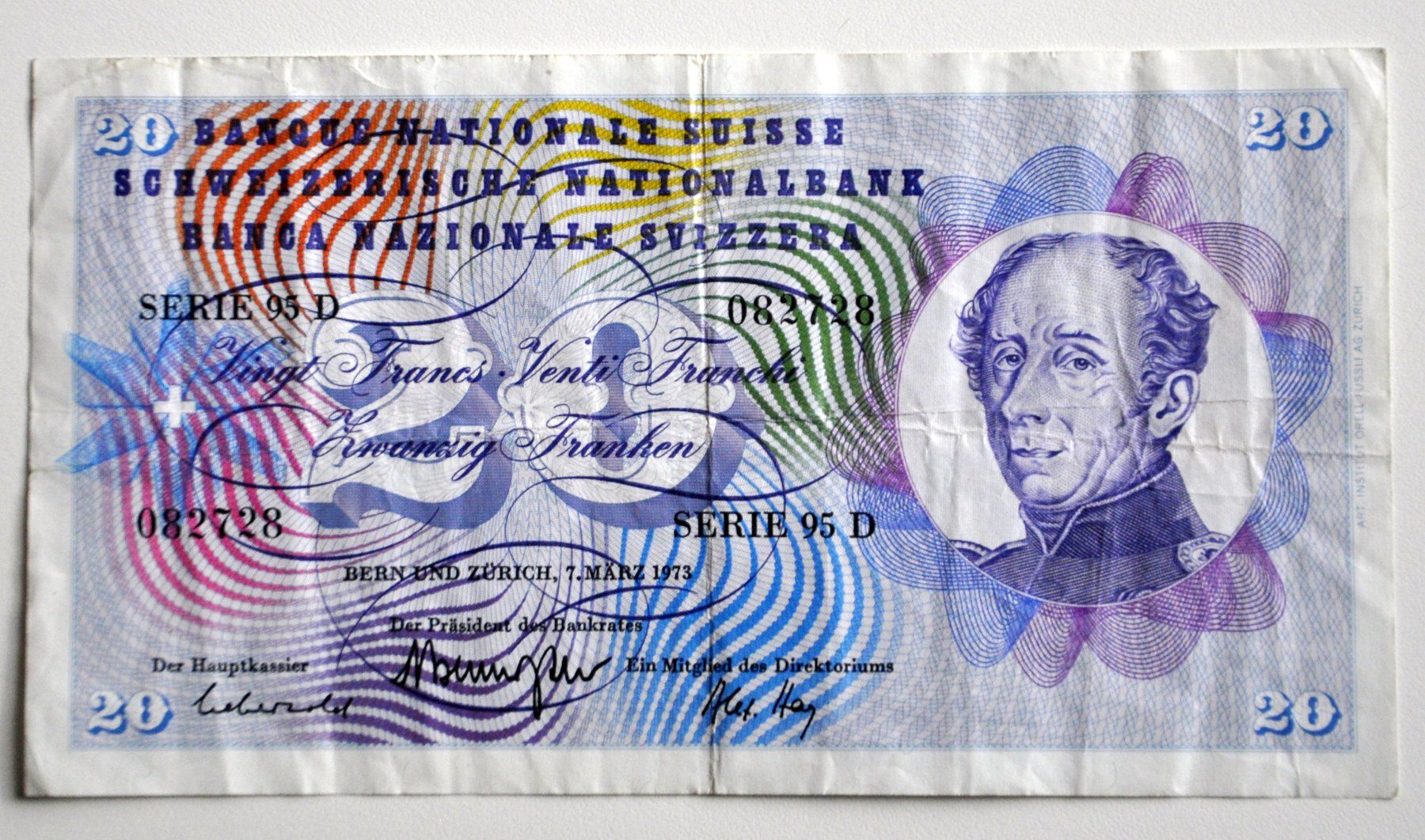 Banconote: 20 Franken Banknote – Usato da Andwil TG venduto da Wanton25