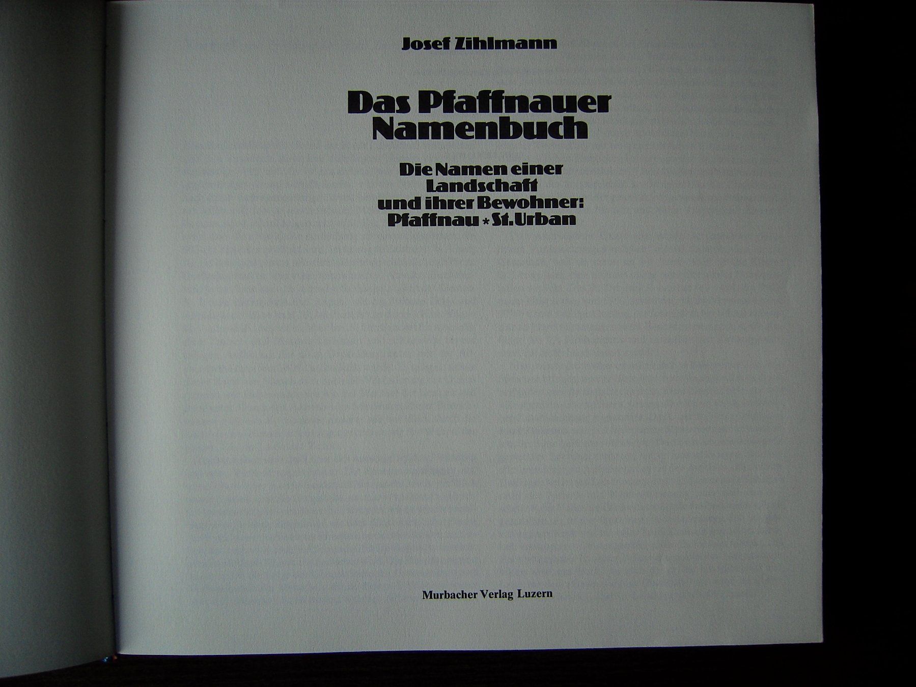 Libri: PFAFFNAUER NAMENBUCH – Usato da Buochs venduto da Jenymak 1