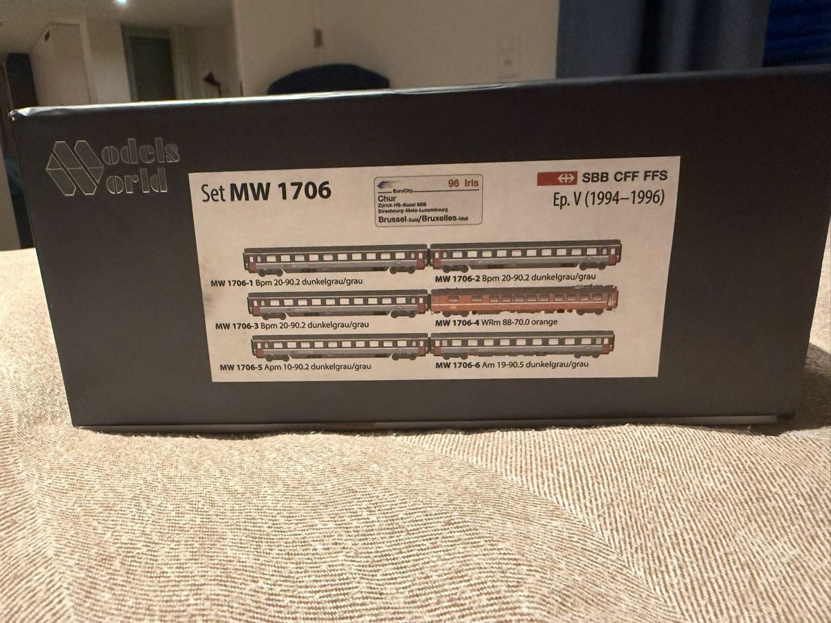 Modelleisenbahnen: MW 1706 SBB Wagen Set EC Iris Ep.V neuwertig – Neu (gemäss Beschreibung) aus Zürich von Ceneri