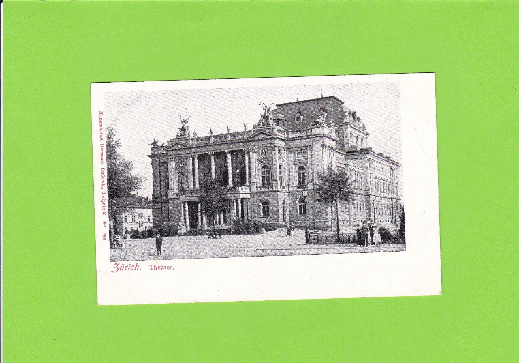 Cartoline postali: Zürich-Theater--belebt – Usato da St. Peterzell venduto da neckertal