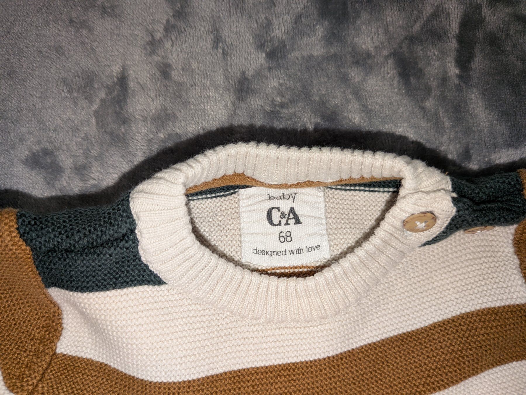 C&A Pullover & Sweatshirts: C&A Baby Pullover, Grösse 68, Gestreift – Gebraucht aus Pfaffhausen von ZwergeUndMehr 1
