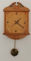 Wanduhr Holz mit Pendel und Quarz Uhr Laufwerk
