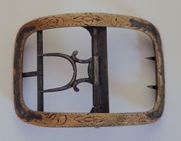 Antike silberne Schuhschnalle, Biedermeier
