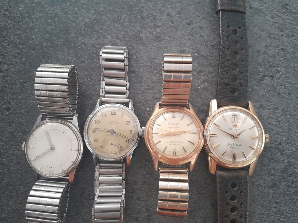 Lot De 4 Montres Vintage La Poste Et BNP Lease - Pour Homme - État Assez Bon