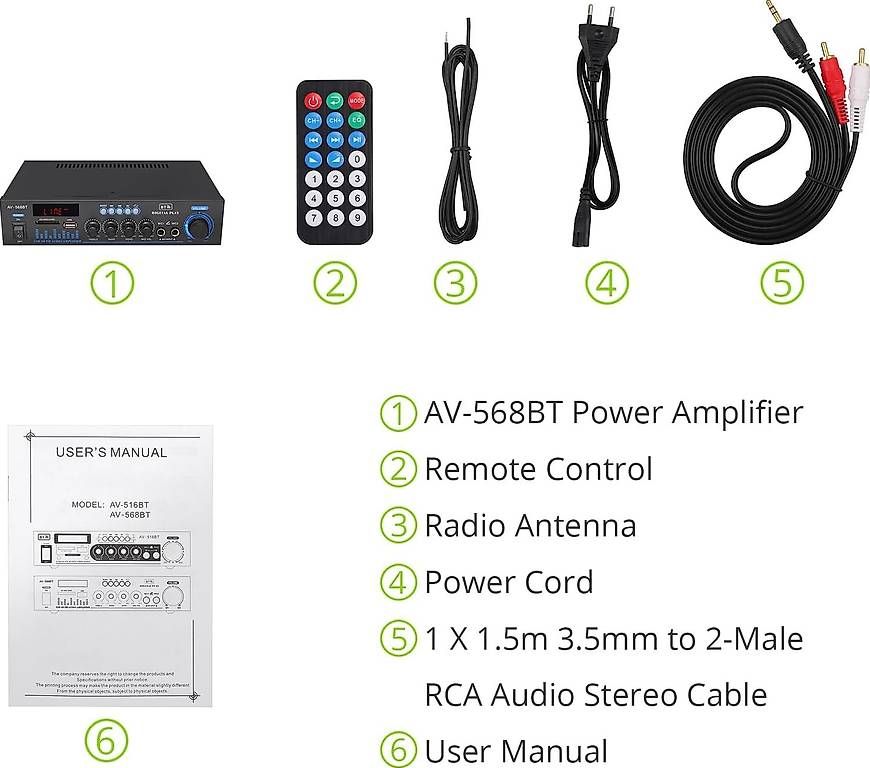 Amplificatori: LiNKFOR Audio Stereoverstärker, Bluetooth Audioverstärker – Nuovo (secondo la descrizione) da Kreuzlingen venduto da Best-Deal-Oase 7