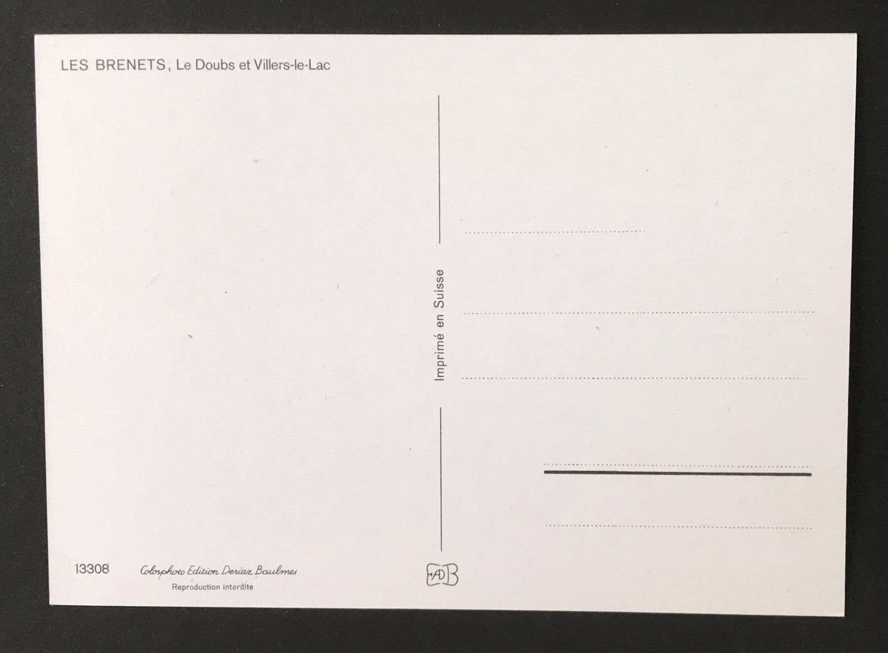 Cartoline postali: ANSICHTSKARTE LES BRENETS – Usato da Ostermundigen venduto da wini63 1