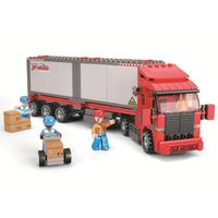 Transporter Lastwagen Bausteinset mit Minifiguren