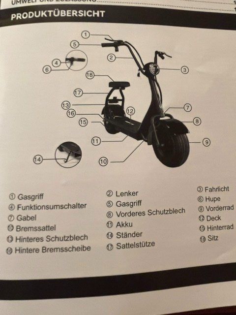 Veicoli elettrici: Elektro Scooter 20 KM,- E-Roller-- Top Zustand,--- – Usato da Kreuzlingen venduto da Mio16 6