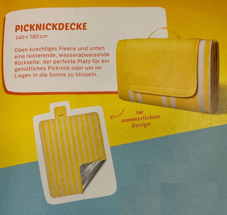 Coop Coperte: Picknickdecke 140x180cm Rückseite isolierend wasserabweisend – Nuovo (secondo la descrizione) da Glattfelden venduto da cybermaxx 1