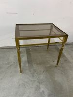 Salontisch Mid-Century-Design Messing Glas-/ Spiegelplatte 3