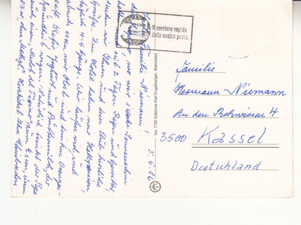 Ansichtskarten: Lugano 1986 – Gebraucht aus Bürglen TG von StampGraf 1