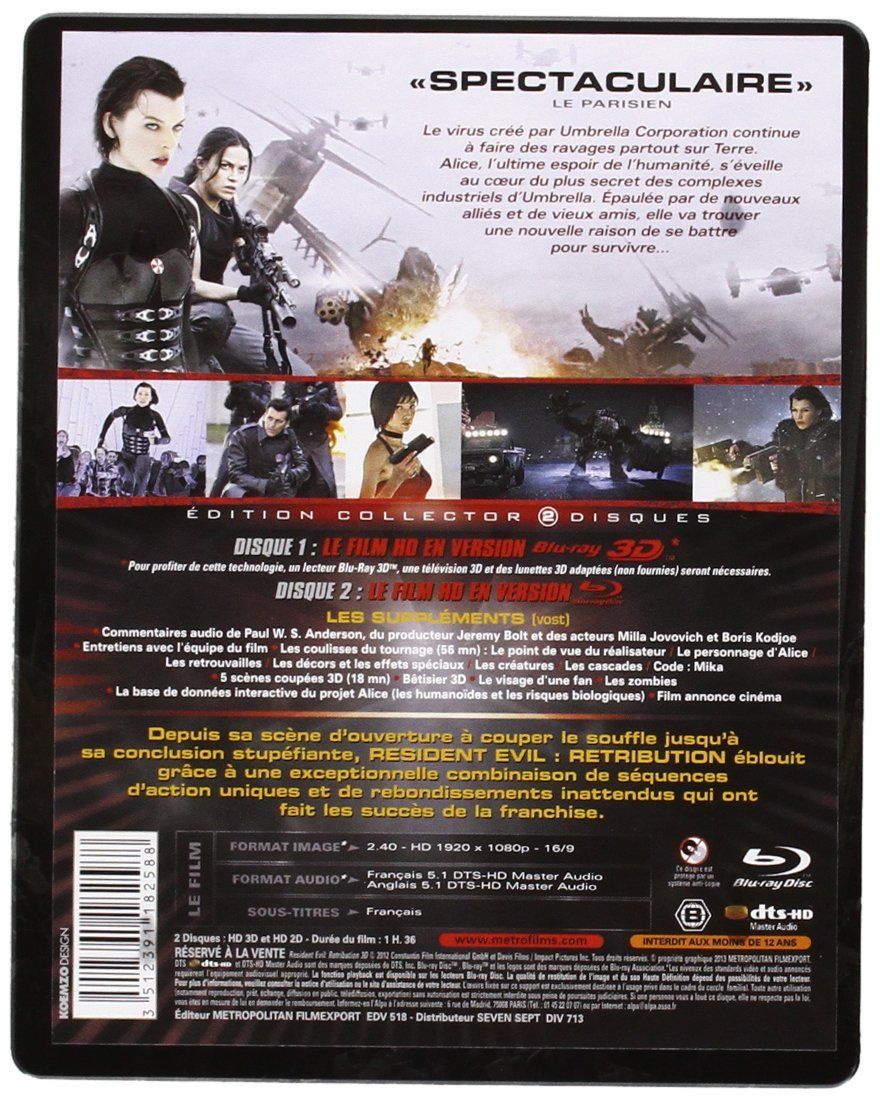 Alle DVDs: Resident Evil - Retribution [Blu-ray 3D] – Gebraucht aus Bitsch von Melando 1