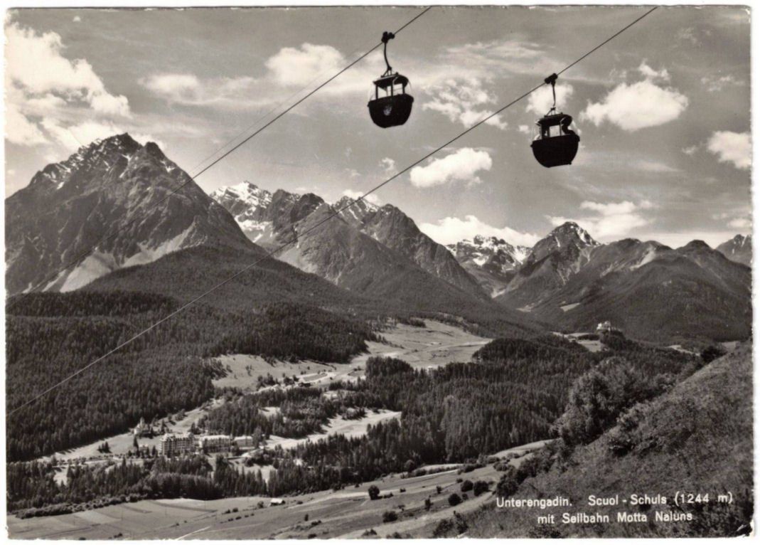 Cartoline postali: Scuol - Gondelbahn Motta Naluns – Usato da Binningen venduto da Mountainrider