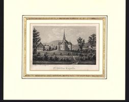 Buttisholz Ottilia -Kapelle Aquatinta selten