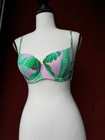 Sommer Bikini Oberteil Gr. 34C Palmen Print Guess