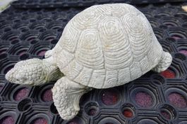 Gartendeko: Steingussfigur Schildkröte, winterhart