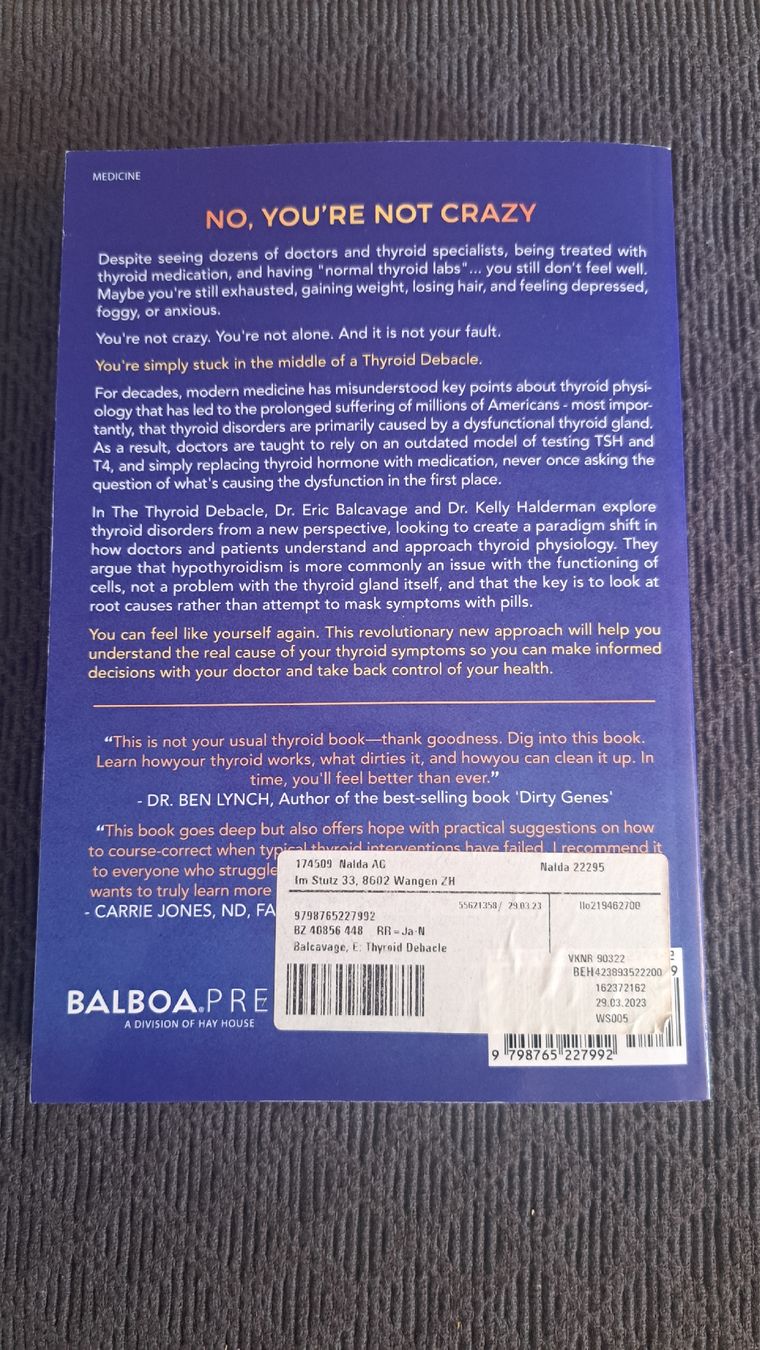 Bücher: "The Thyroid Dbavle by Dr Balcavage – Gebraucht aus Thalwil von Makawee