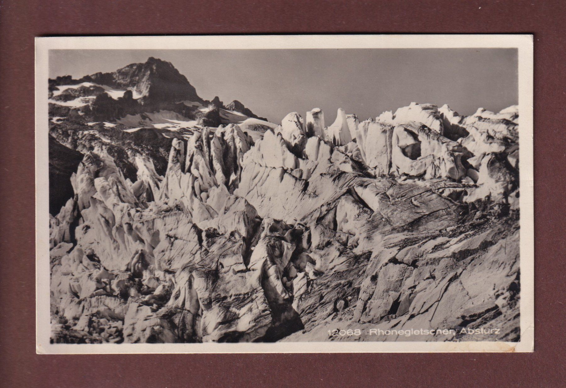 Cartoline postali: RHONEGLETSCHER - Absturz - 1929 Feldpost // Eckbug // – Usato da Pully venduto da nicecards-shop