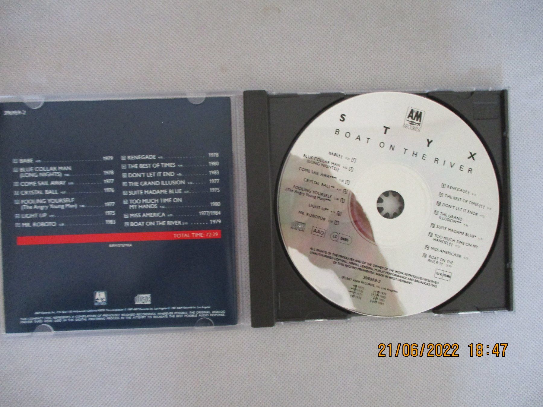 CD: Styx - Boat on a River – Usato da Liestal venduto da Disc-Point 1