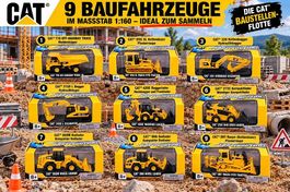 CAT Baufahrzeug-Sammlung  9 Modelle komplett