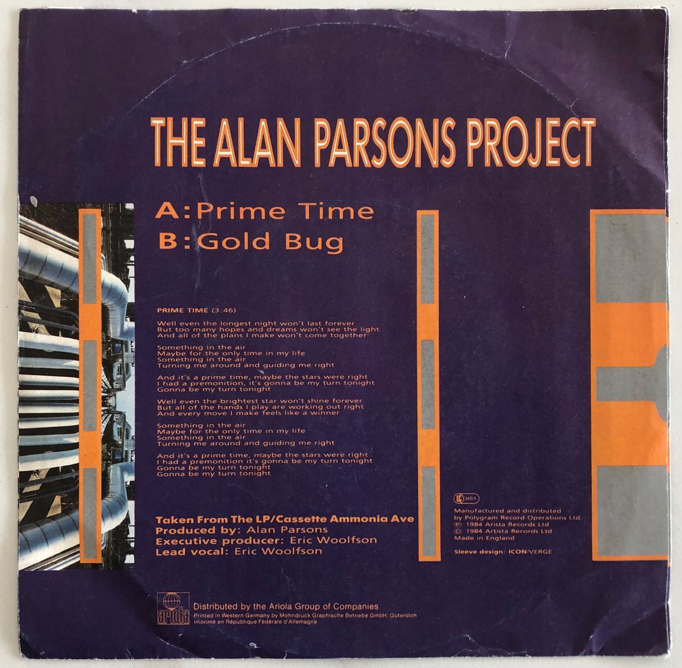 Dischi in vinile: THE ALAN PARSONS PROJECT - PRIME TIME – Usato da Poliez-Pittet venduto da Newtown-Records 1