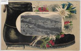 Villars-Chesieres - Wanderschuh Präge-Litho