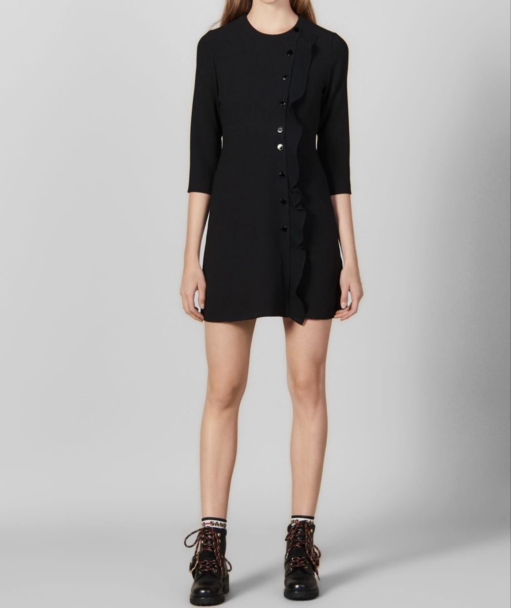 Sandro Vestiti: Sandro , Elegantes, kurzes, schwarzes Kleid, Grösse S – Nuovo (secondo la descrizione) da Worblaufen venduto da fortuna.. 2