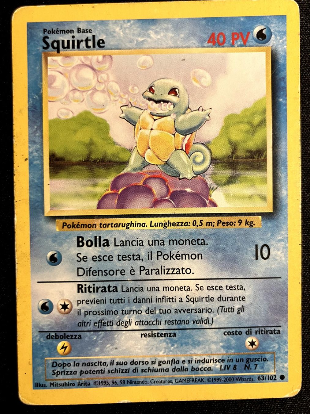 Pokémon Carte collezionabili: Pokemon Squirtle - Base set 63/102 - Italiano – Usato da Bern venduto da Big_GS